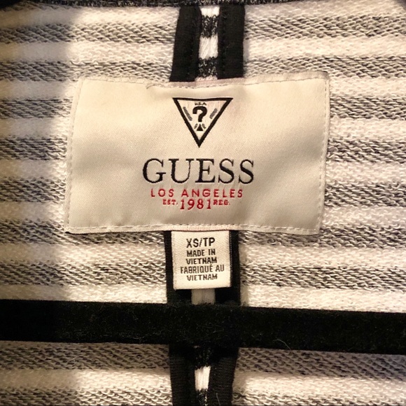 GUESS STRIPED SWEATER BLAZER JACKET SIZE XS - Picture 5 of 5